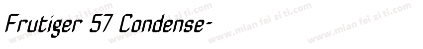 Frutiger 57 Condense字体转换